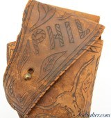 Antique Iver Johnson Co. Leather Holster #706 Colt SAA Texas Cowboy - 2 of 8
