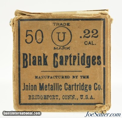 Scarce Early Issue Union Metallic Cartridge Co. 1880's 22 Blank Ammo