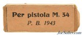 Sealed! WWII Italian Ammo Packet 9mm Corto (380 ACP) Beretta M1934 - 1 of 4