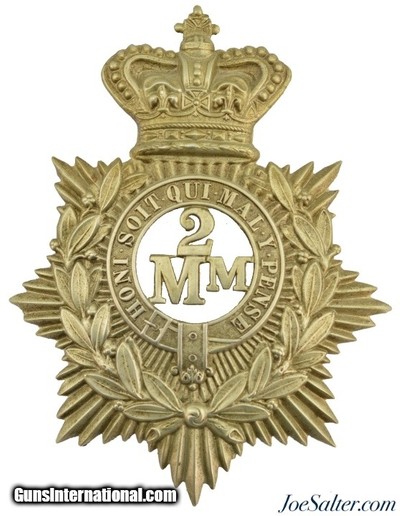 1890's 2cd Battalion Monmouthshire Regulars Helmet Plate
