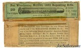 Early Winchester 40-72 Black Powder
Ammo Full Box Model 1895 Rifle