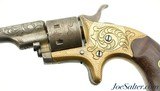 Antique Engraved Colt Open Top Pocket 22 RF Revolver Built 1875 - 6 of 12