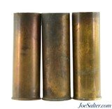 Scarce A.A.C. Hobbs Patent 12 Gauge Brass Empty Primed Shotgun Shells 3 Count