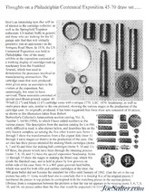Very Rare Frankford Arsenal Philadelphia Centennial Expo 45-70 Benet Primed Draw Partial Set - 6 of 7