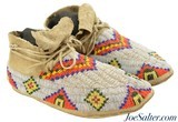 Antique Northern Plains Native American Moccasins - 1 of 13