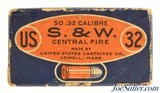 Excellent Sealed! US Cartridge Co. 32 S&W BP Ammo Lowell, Mass Full Box - 1 of 6