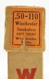 Scarce Winchester 50-110 Smokeless Ammo Staynless Full Box 3-27 Date Code - 3 of 8