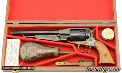 Walnut Cased Euroarms New Model 1858 Remington Army 44 Cal BP Revolver