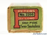 Multi Colored Issues Peters 22 Long Ammo Cincinnati Full Box Semi-Smokeless - 3 of 7