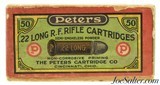 Multi Colored Issues Peters 22 Long Ammo Cincinnati Full Box Semi-Smokeless - 1 of 7