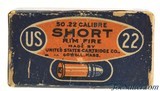 Sealed! US Cartridge Co. 22 Short Ammo Lowell, Mass - 1 of 6
