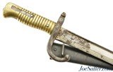 French Model 1866 Chassepot Bayonet w/ Scabbard Built 1871 Chatellerault