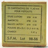 S.F.M. French military 45 ACP Ball 1956 - 1 of 5