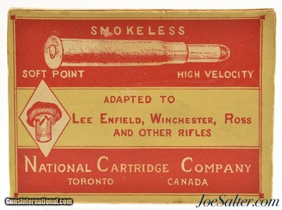 Rare Sealed! Condemned National Cartridge Company 303 British Ammo