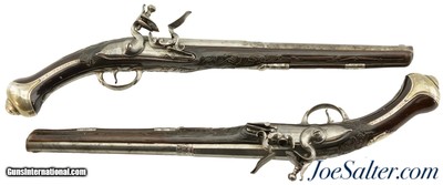 Very Nice Pair of Highly Embellished Balkan or Turkish Flintlock Pistols with London Markings