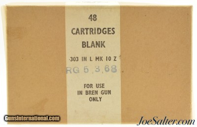 Full Box 303 Blanks for Bren Gun Royal Ordnance Factory Radway Green 48 Rds