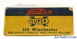 Early Western Super-X 348 Winchester Lubaloy 200 Grain Ammo Mid 1930's Full Box - 5 of 7