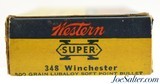 Early Western Super-X 348 Winchester Lubaloy 200 Grain Ammo Mid 1930's Full Box - 3 of 7