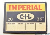 Vintage CIL Imperial 20ga. 2 3/4" Primed Waterproofed Paper Shells 50pc - 2 of 3