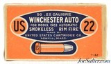 Sealed! US Cart Co. 22 Win Auto Ammo Full Box Hollow Point M1903 Rifle - 1 of 6