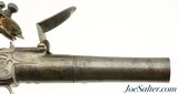 Very Nice British Flintlock Turn-Off Pistol by M&L Bourn - 4 of 12