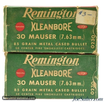 Vintage Remington 30 Mauser 7.63mm Ammo 83rnds