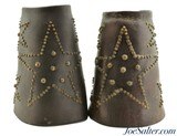 Antique Leather Star Cowboy Roping Cuffs late 1800s - 1 of 9