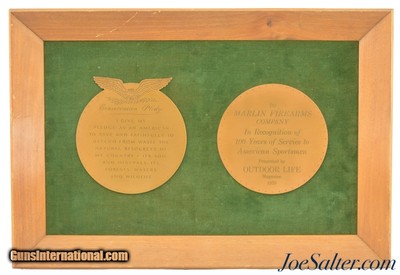 Outdoor Life Award To Marlin Firearms Company 1970