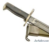 WWII US Union Fork & Hoe (UFH) M1 Garand Bayonet and Scabbard - 1 of 11