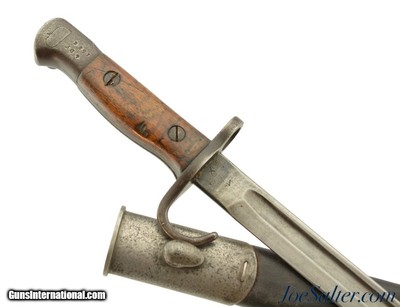 Rare British Pattern 1907 MkI Hooked Quillon Bayonet and Scabbard