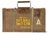 Scarce Full Wood Crate 303 British Ammo Mark 7 Dated 1954 288 Rounds - 1 of 4