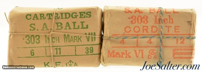 Two Sealed 303 British Ammo Packets WWI & WWII 20 Rounds