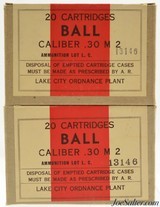 WWII Lake City Cal. .30-06 M 2 Ammunition 40rnds 2 Sealed Boxes - 1 of 3