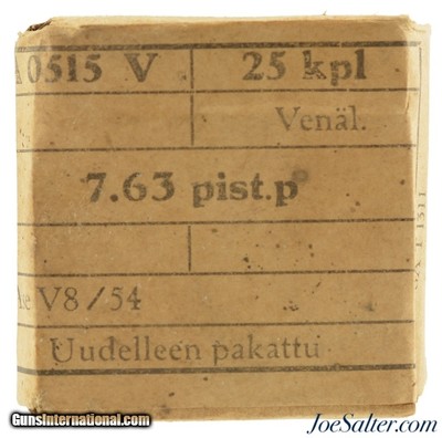 Finnish Repacked Russian 7.63mm Mauser Pistol 25rnds