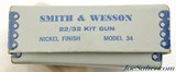 Excellent Boxed Smith & Wesson Model 34-1 "Kit Gun" Nickel 22 LR - 15 of 15