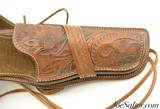 J. Nunez Mexican Tooled Leather Gun Belt Rig 22 Cal Right Hand Size 38 - 2 of 6