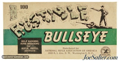 Scarce Full Box NRA Bustible Bullseyes Clay Targets W/Paperwork