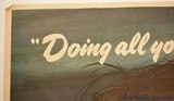 Original WWII Poster "Doing all you can brother?" 1943 War Bonds - 6 of 9