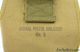 WWII US Navy Canvas Mk. 5 Signal Pistol Holster - 3 of 4