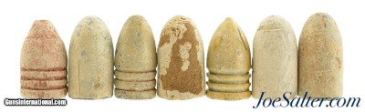 Identified Confederate Civil War Bullet Lot 7 Ct Enfield Marshall Lynchburg Ordnance Shiloh