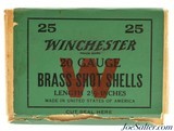 Excellent Full Box Winchester 20 Gauge Brass Shot Shells 2 ½ Inch Unfired - 3 of 6