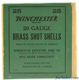 Excellent Full Box Winchester 20 Gauge Brass Shot Shells 2 ½ Inch Unfired