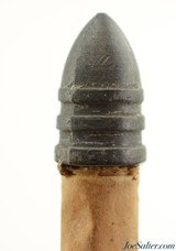 Original Civil War Sharps Sporting Cartridge 56 Caliber Ringtail Bullet - 3 of 4