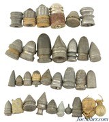 Civil War to Modern Lead Bullet / Slug Collection 31 Pieces From 36 to 76 Caliber - 1 of 5