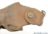 WW1 Colt 1911 .45 Mounted Holster 1914 Unit Marked - 12 of 15