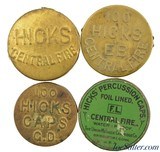 Hicks Foil Lined Percussion Cap Tin Collection UMC & Waterbury Brass