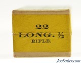 Rare First 22 LR Black Powder Ammo Made By Winchester Circa 1890 Full Box - 3 of 7
