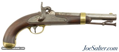 Massachusetts Marked US Model 1842 Percussion Pistol H. Aston & Co. 1852 "MS"