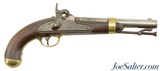 Massachusetts Marked US Model 1842 Percussion Pistol H. Aston & Co. 1852 "MS"