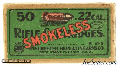 Winchester 22 Short Green & Red Smokeless Ammo Sealed